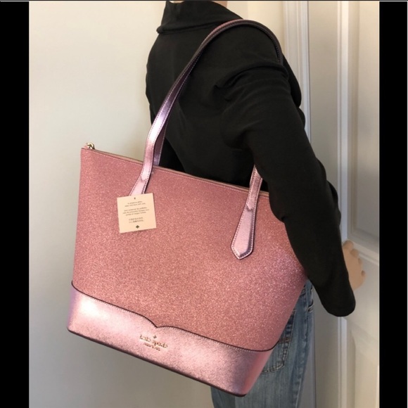 KATE SPADE NEW YORK LOLA GLITTER TOTE pink - Picture 4 of 6